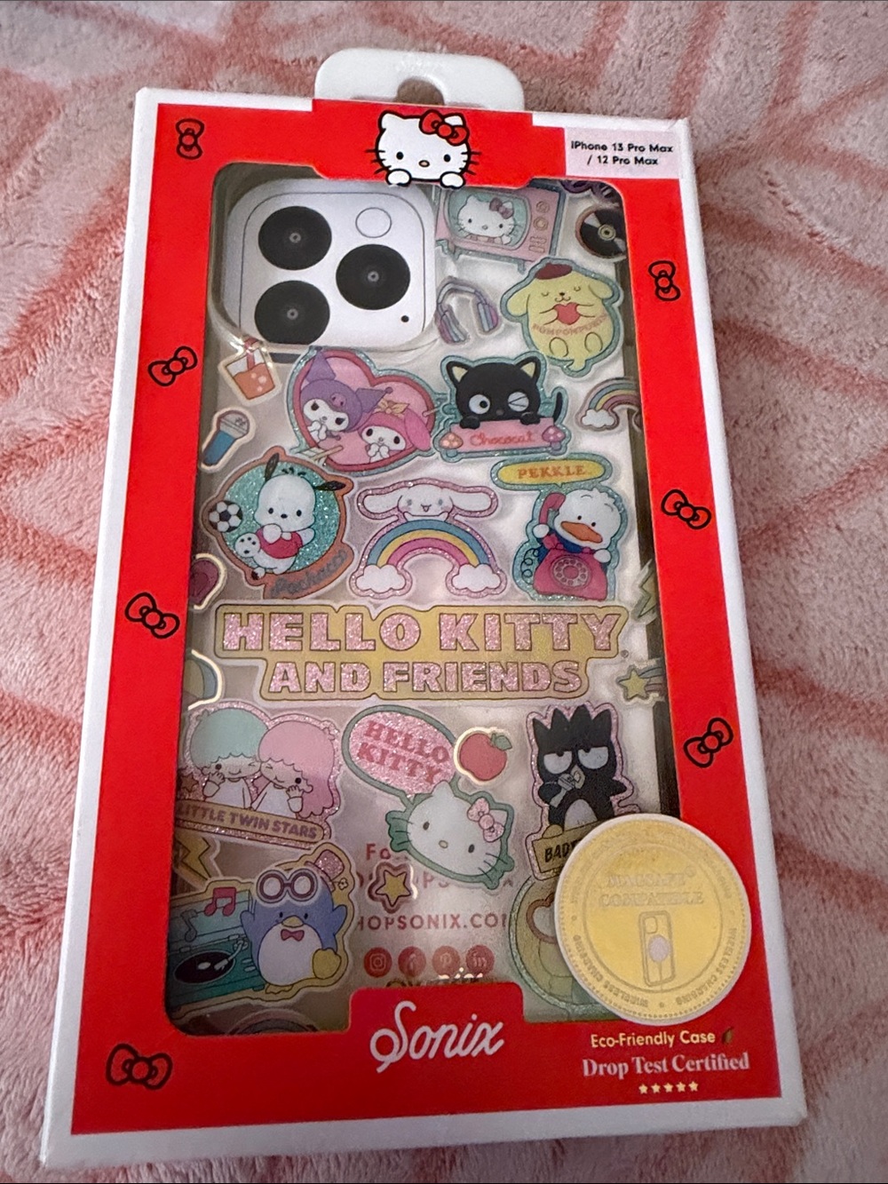 Sonix Hello Kitty & Friends Clear iPhone Case - Pink, Red, Gold Accents
